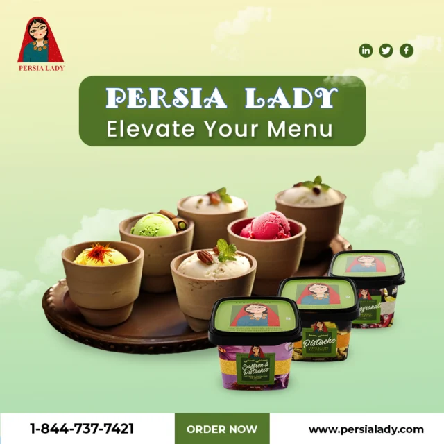 Elevate Your Menu: Make Room for Persia Lady's Signature Desserts!

Transform your dessert offerings with Persia Lady’s premium Ice Cream and Faloodeh, the must-have additions to any distinguished menu. Our exquisite flavors are crafted from the finest ingredients, bringing a taste of Persia’s rich dessert heritage directly to your tables. Adding our Saffron Ice Cream or the refreshingly unique Faloodeh can set your restaurant apart, offering your guests a unique culinary experience they can’t find elsewhere. Each scoop and spoonful promises not only a delightful treat but also a conversation starter about the rich, cultural tapestry behind these desserts. Partner with Persia Lady to enhance your dessert menu and give your patrons a memorable end to their dining experience. 

-------------------------------------------
🛒https://persialady.com/where-to-purchase/
🌐 https://persialady.com
📩info@persialady.com
☎1 (844) 737 7421
---------------------------------------
#ElevateWithPersia #GourmetDesserts #FineDiningEssentials  #persialadyicecream